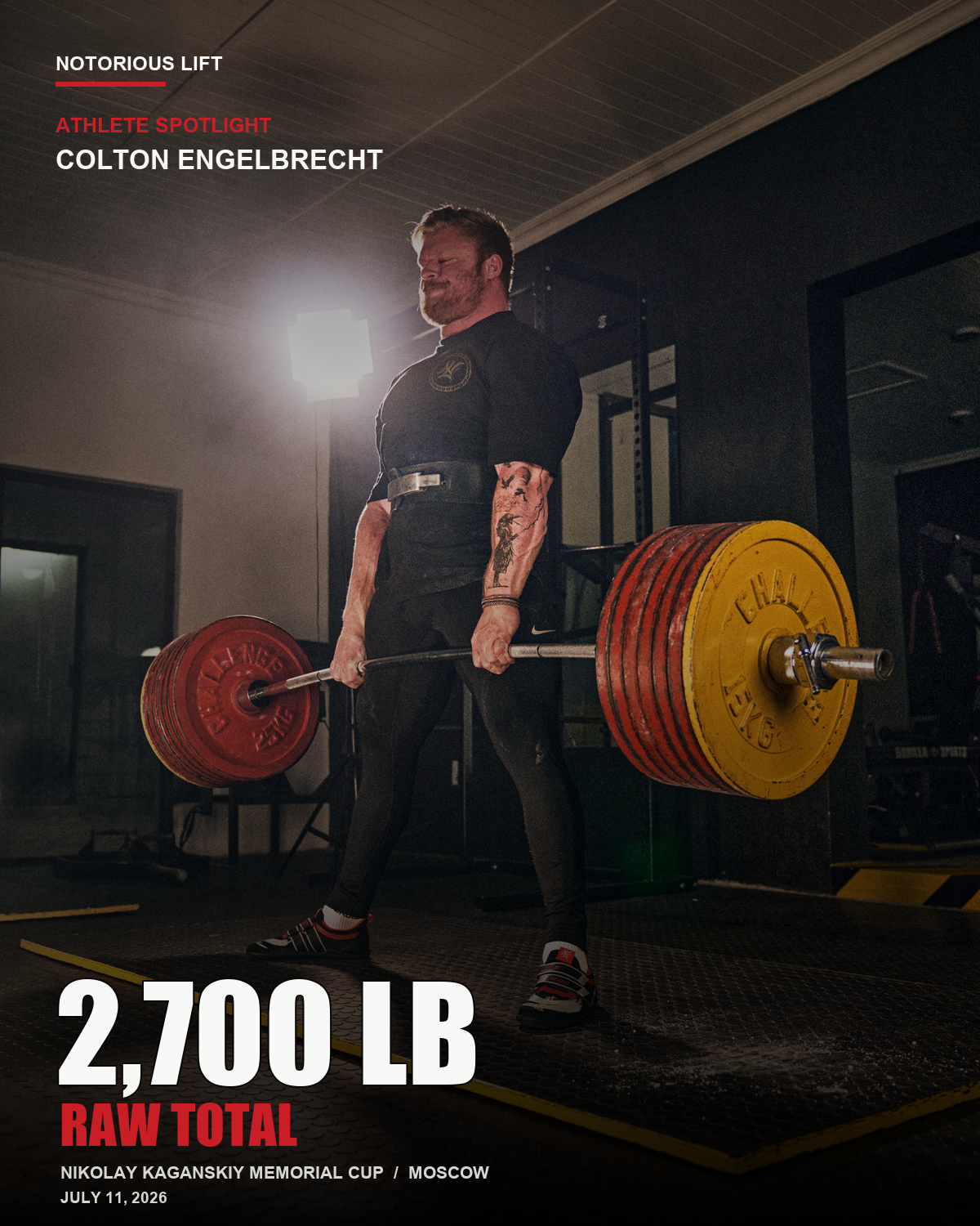 Colton Engelbrecht after a 1,085 lb deadlift on the way to a 2,700 lb raw total