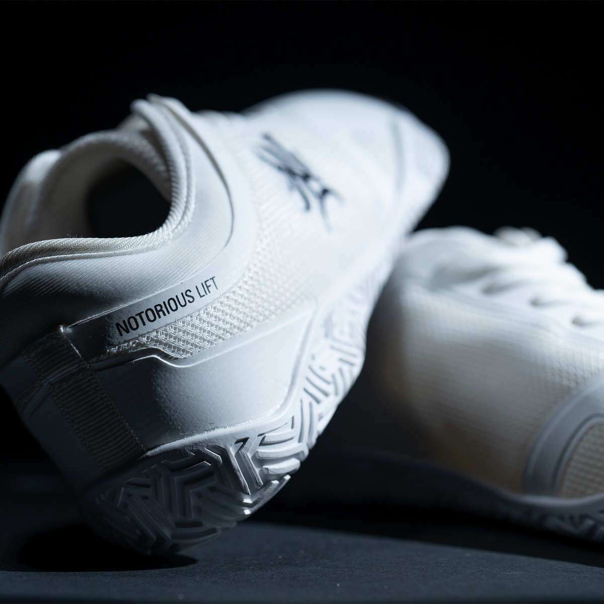 Radix Pro in Bliss White, detailing the sole tread and low profile.