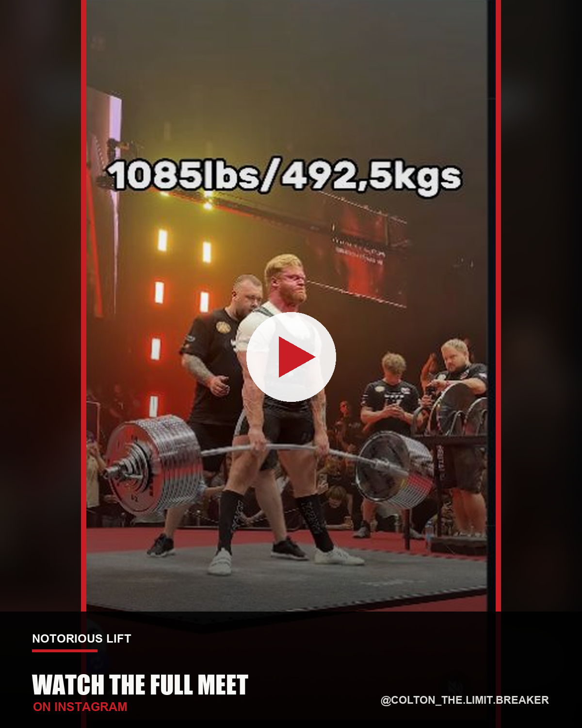 Watch Colton Engelbrecht's record-breaking performance on Instagram